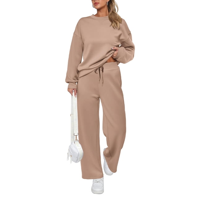 Conjunto Deportivo PRETTYGARDEN de 2 Piezas para Mujer en Color Caqui Talle M