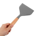 thumbnail image 2 of LYTMENT Wide Silicone Spatula for Cooking Non-Stick Turner with Wooden Handle for Pancakes Fish and Steak for Home and Professional Use, 2 of 8