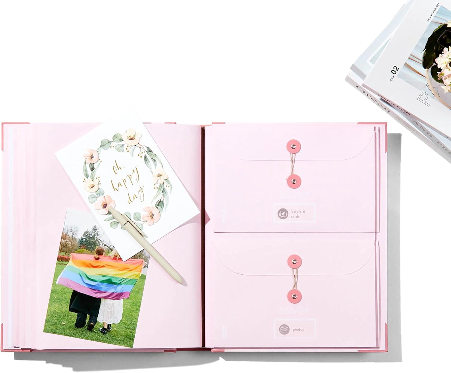Acid-Free Document Organizer Binder with Guided Labels and 10 Pocket Folders for Home Records, Legal & Medical Papers