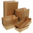 thumbnail image 3 of 100pcs Disposable Kraft Paper Food Box Fried Food Container Snack Containers, 3 of 4