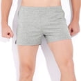 thumbnail image 2 of Men's Casual Shorts M Sportswear for Men Memory Mens Basketball Shorts Men Baggy Workout Trunks Mens Sheer Button below Knee Athletic with Pocket Summer Solid Grey M, 2 of 4