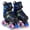 Blue, variant on Gymax Kids Roller Skates 4 Sizes Adjustable Quad Skates w/Light-up Wheels for Ages 7-9 Navy