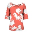 thumbnail image 6 of Endives Women's Elegant Shirts 3/4 Length Sleeve Casual Loose with Round Neck Shirts Womens Tops 2025, 6 of 6