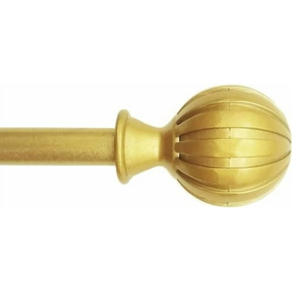 Yafa Home Fashion Adjustable Curtain Rod for Windows, 3/4 inch Pole Single Curtain Rod With Ball Finials, All Hardware included.