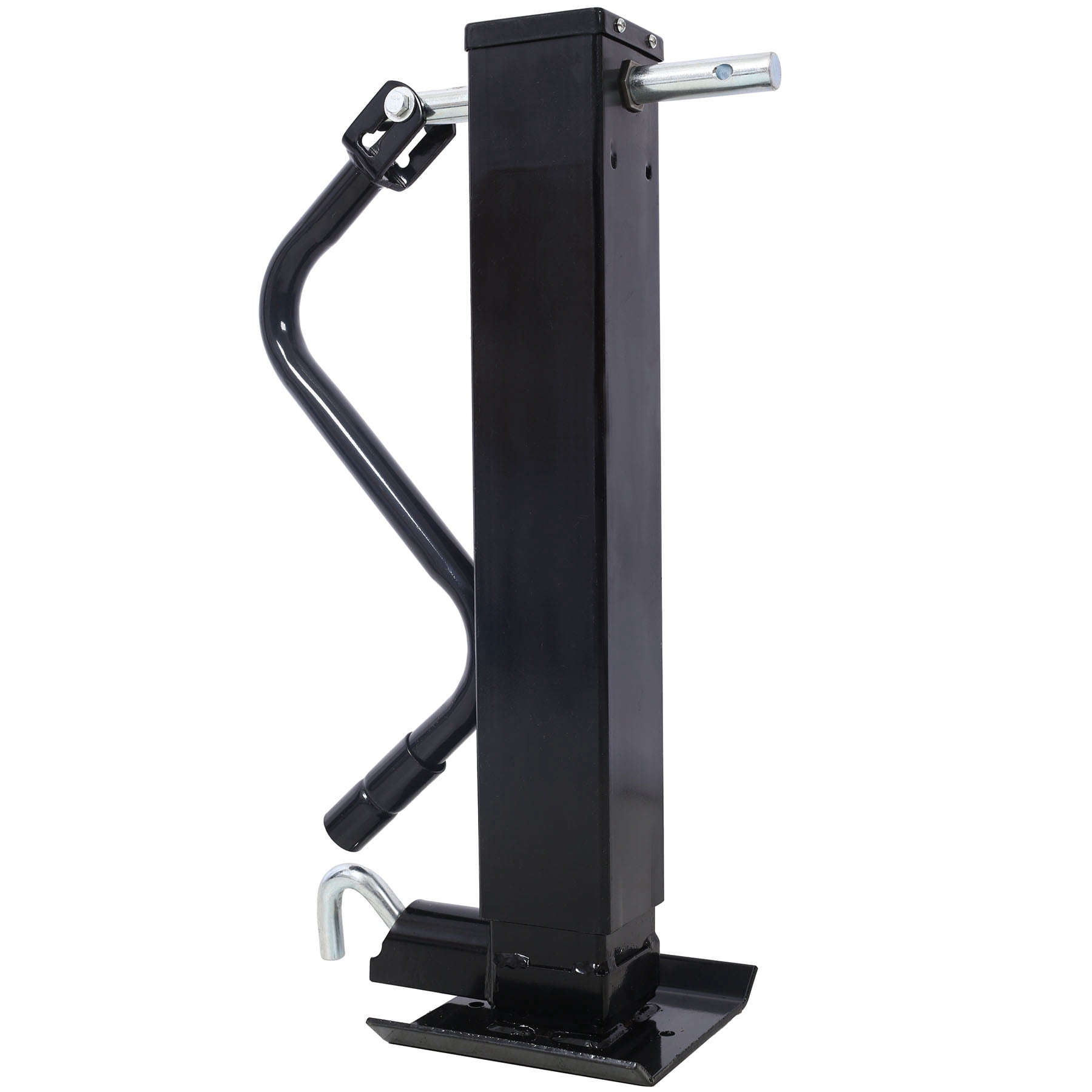 Heavy-Duty Weld On Trailer Jack 12,000 lbs. Capacity Sidewind Crank, 26 Inch Travel For Heavy-Duty Trailers Easily Hitch & Unhitch