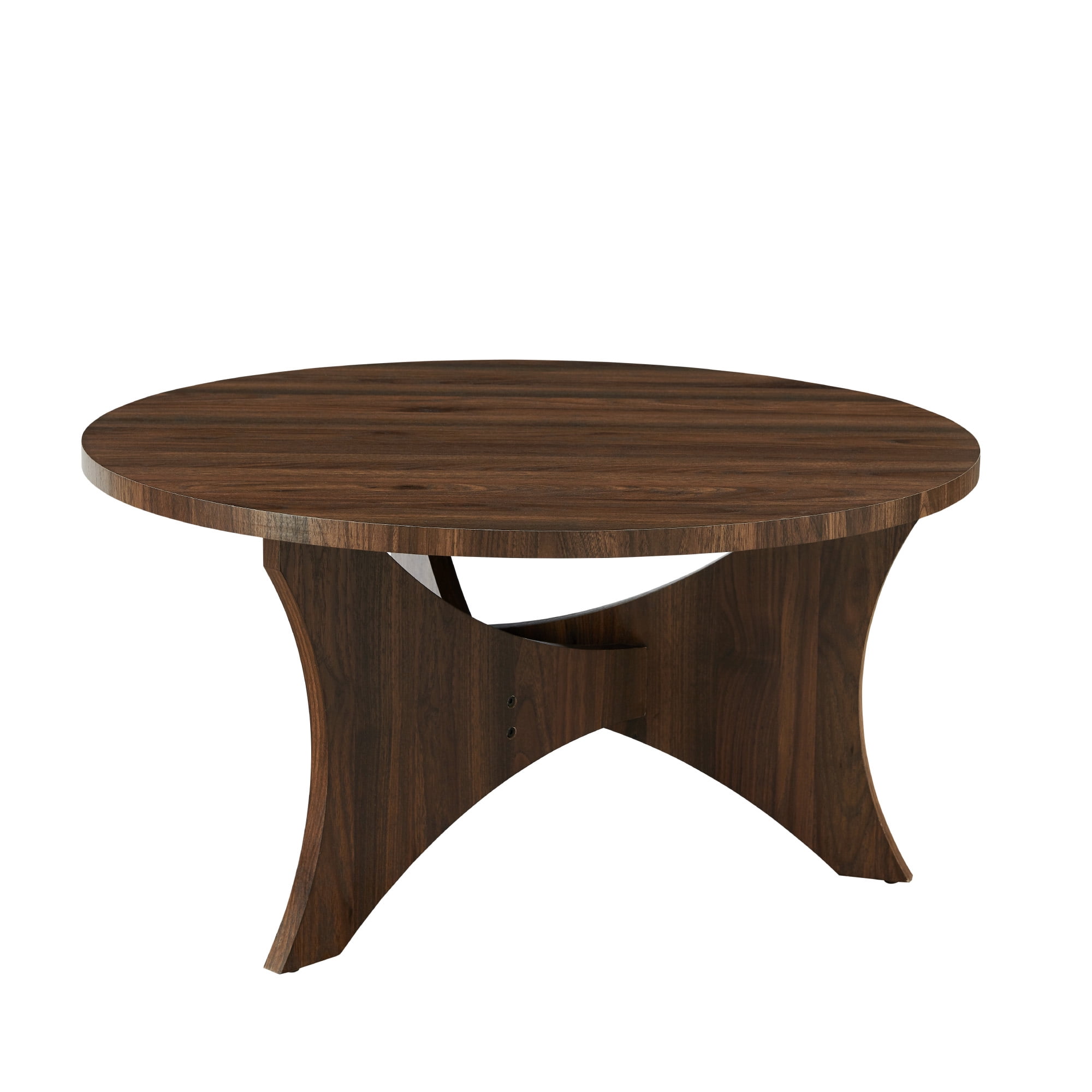 Manor Park Mid Century Modern 3 Leg Coffee Table, Dark Walnut