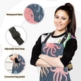 thumbnail image 2 of Cute Octopus 5 Pcs Kitchen Set Heat Resistant Oven Mitts and Non-Slip Pot Holders with Adjustable Cooking Apron, 2 of 6