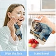 thumbnail image 7 of 4PCS Sloth on The Branch Towels Cotton Washcloths Set,Quick Drying & Absorbent Soft Bathroom Hand Towel Lightweight & Portable Fingertip Towel Decor Gift, 7 of 7
