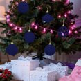 thumbnail image 5 of Chanana 36pcs Velvet Christmas Ball Ornaments, Flocked Shatterproof Christmas Ornaments Hanging Xmas Tree Decorations Set for Home Party Holiday Decor (Multi-Size, Dark Blue), 5 of 6