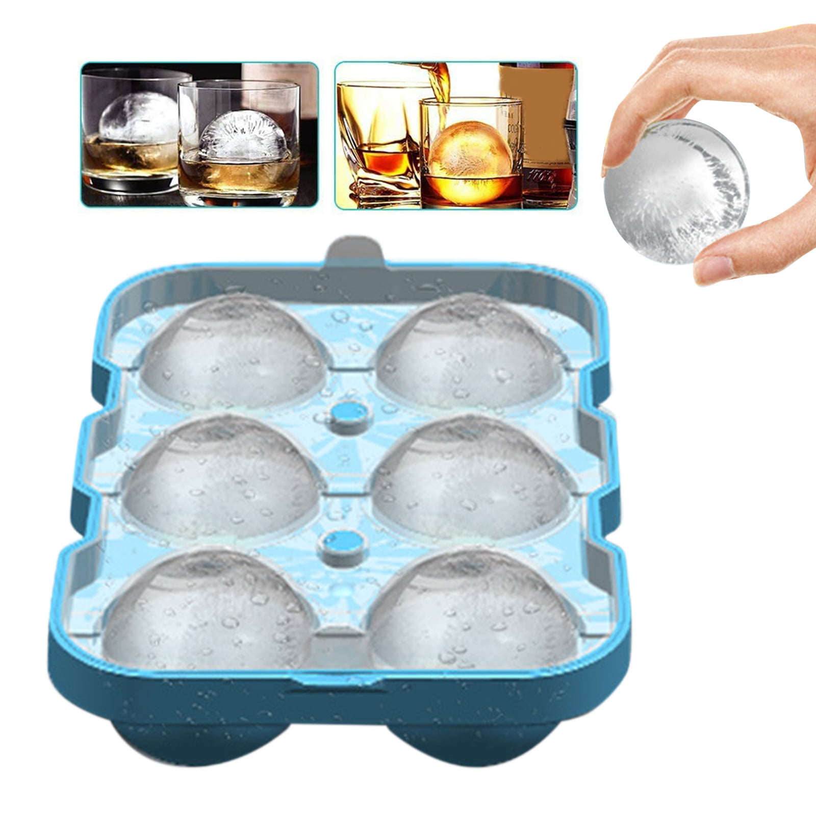 Round Ice Cube Ball Trays Large 4.8cm Ball Ice Molds Bar Party Cocktail Sphere 