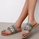 thumbnail image 1 of Sandalias de verano Nuevo Metal Lentejuelas decorativas Zapatos de mujer planos con punta deslizante Wmkox8yii nm6560, 1 of 6