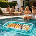 thumbnail image 4 of MMJ Pool Float Inflatable Snack Bar Floating Drink Cooler Fruit Tray Cup Holder for Summer Party 49.61x25.59in, 4 of 6