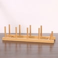thumbnail image 4 of Estante para platos hecho a mano de madera, organizador de drenaje de vajilla, soporte para platos, 4 of 8