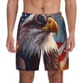 thumbnail image 2 of Goofa Bald Eagle Pilot Printed Men's Swim Trunks Board Shorts Quick Dry Mens Swimming Trunks with Compression Liner,Breathable Fit Hawaii Beach Shorts-X-Large, 2 of 9