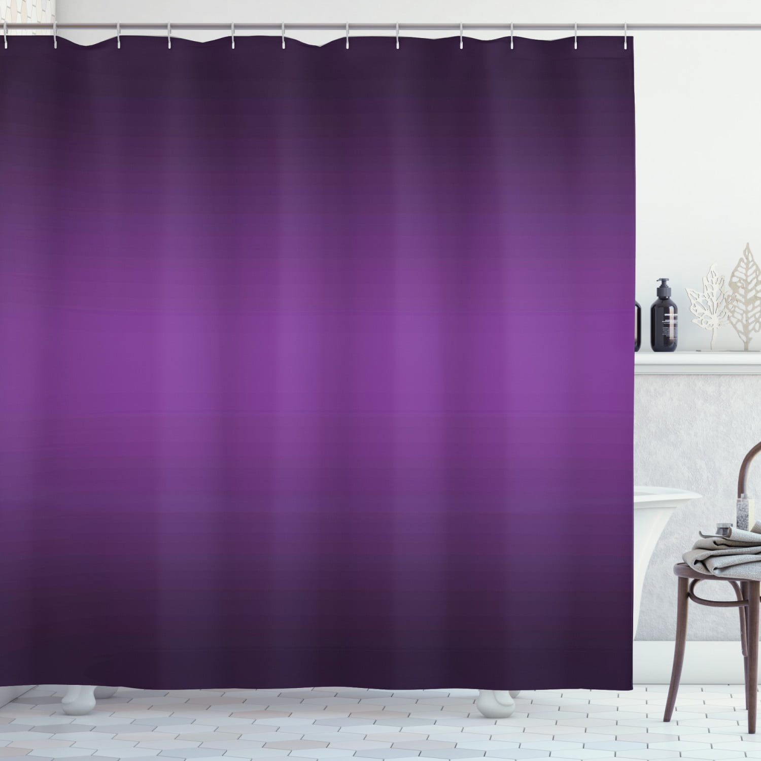 Ombre Shower Curtain Hollywood Glam, Ombre Shower Curtain Purple