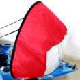 thumbnail image 4 of Tabla de remo de vela de viento grande de 42 ", vela emergente de kayak a favor del viento, naranja/azul/rosa roja Soledad Vela en kayak, 4 of 6