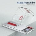 thumbnail image 3 of ELEHOLD for Samsung Z Flip 4 Case, Wireless Charging Ice Touch  Adjustable Kickstand Slim Shockproof Drop Protective Cover with Screen Protector for Samsung Z Flip 4 ,Red, 3 of 9