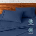 thumbnail image 6 of Bare Home Pillowcase Set - Premium 1800 Collection - Double Brushed - Ultra Soft - King Size, Dark Blue, 2 Count, 6 of 8