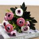 thumbnail image 2 of Ramo de capullo de rosa artificial Monstrate 9 cabezas color rosa púrpura, 2 of 6