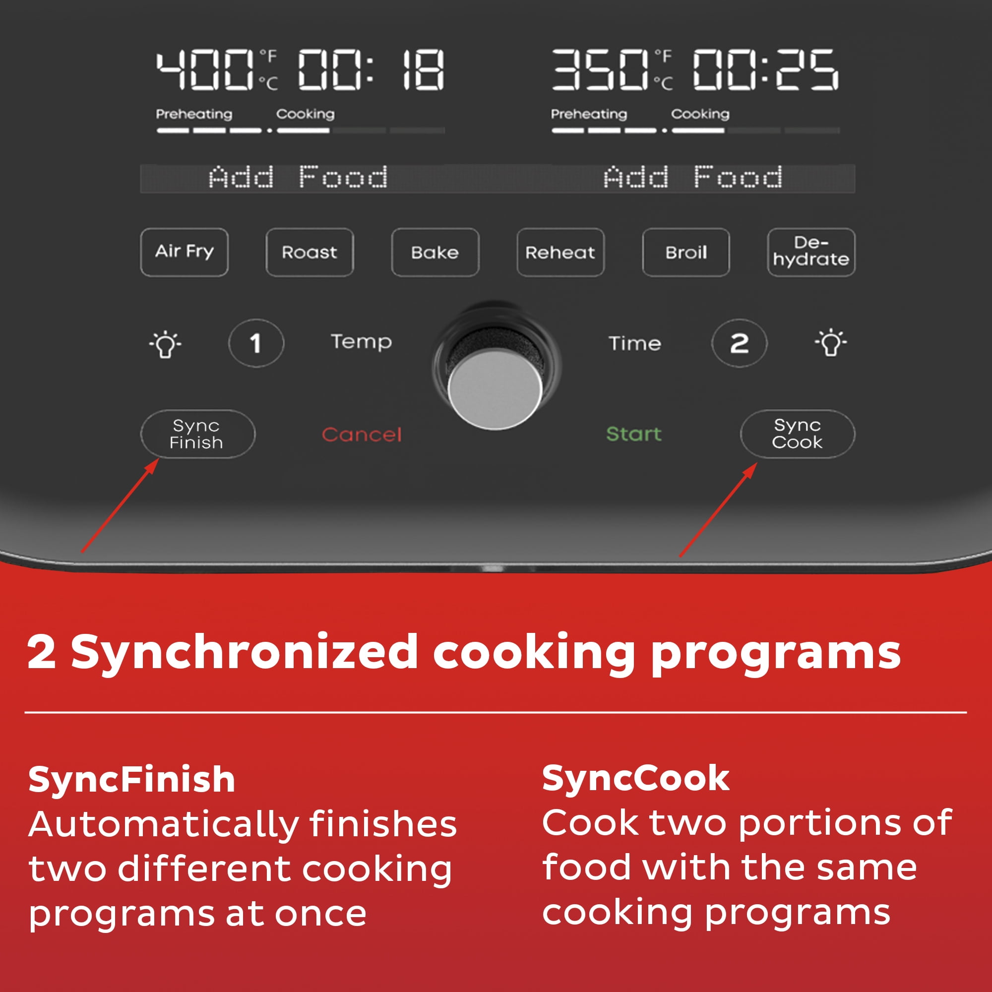 Instant Pot Vortex™ Plus Dual Air Fryer with ClearCook, 8QT, Black