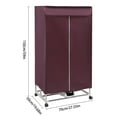 thumbnail image 4 of LOYALHEARTDY Folding Clothes Dryer Portable Electric Dryer Machine 0~240min Timing Double Layer 3-Gear Laundry Drying Rack with Universal Wheels for Home Apartment RV 1200-1500W (Wine Red), 4 of 16