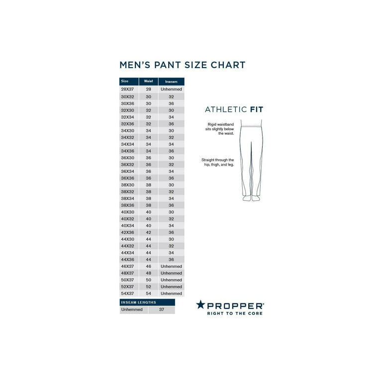 Propper Men's Pant Size Chart