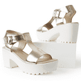 thumbnail image 6 of J. Adams Corby Platform Sandals for Women - T-Strap Mid Heel Sandal Wedges - Summer Shoes for Women | Polyurethane, 6 of 7