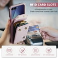 thumbnail image 6 of for Samsung Galaxy Z Flip 7 Wallet Case, PU Leather Magnetic Snap Crossbody Strap Card Slots RFID Blocking Drop Protective Phone Case Cover for Samsung Galaxy Z Flip 7 - Rosegold, 6 of 8