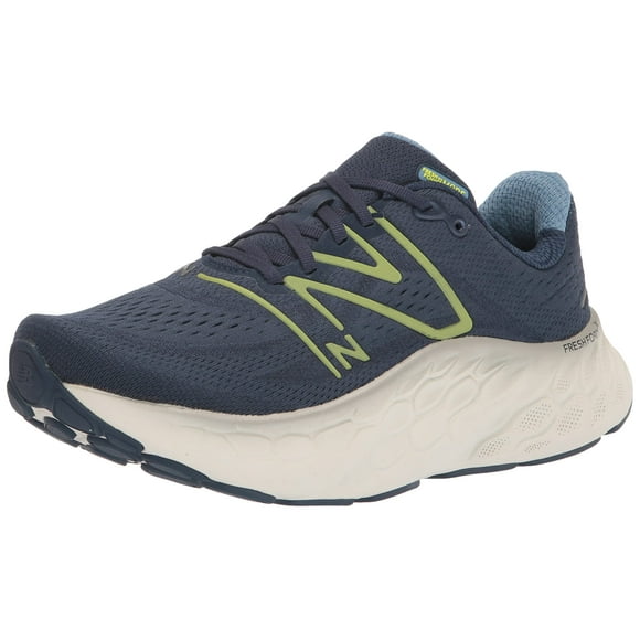 New Balance Men's Fresh Foam X More V4 Running Shoe, Nb Navy/Cosmic Pineapple/Heritage Blue, 9.5