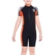thumbnail image 1 of Niños trajes de buceo traje de buceo secado rápido espalda cremallera mono transpirable deportes skins para buceo snorkeling surf natación negro s Eigraketly OD003670-05, 1 of 7