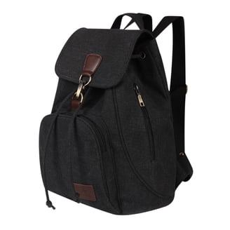 Retro Backpack Laptop Fit 15.6 Inch Black Amazon.com: YALUNDISI Vintage Backpack Travel Laptop  main image 4