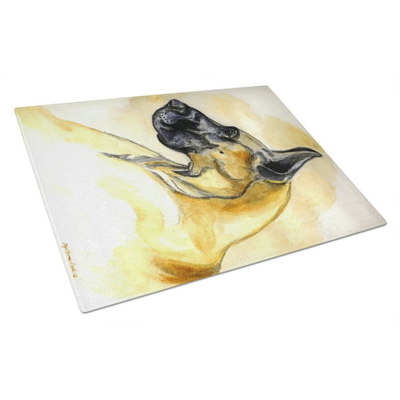 Caroline's Treasures Fawn Great Dane Glass Cutting Board Large