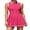 Rose Red, variant on Sociala Polo Tennis Dress for Womens Zipper Golf Dresses Pleated Dress with Built in Shorts and Pockets