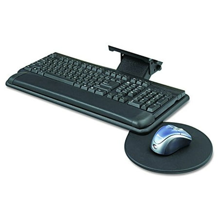 Safco Products Adjustable Keyboard Platform With Swivel Mouse Tray