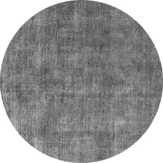 Ahgly Company Indoor Round Oriental Gray Industrial Area Rugs, 3' Round