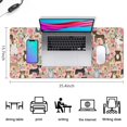 thumbnail image 5 of Long Mouse Pads for Desk,Boston Terrier Dog and Flower Florals Desk Mats on Top Of Desks, Desk Mouse Pad Extra Large with 3mm Non-Slip Base and Stitched Edge for Gaming,Office,Work,Home 35.4"x15.7", 5 of 6