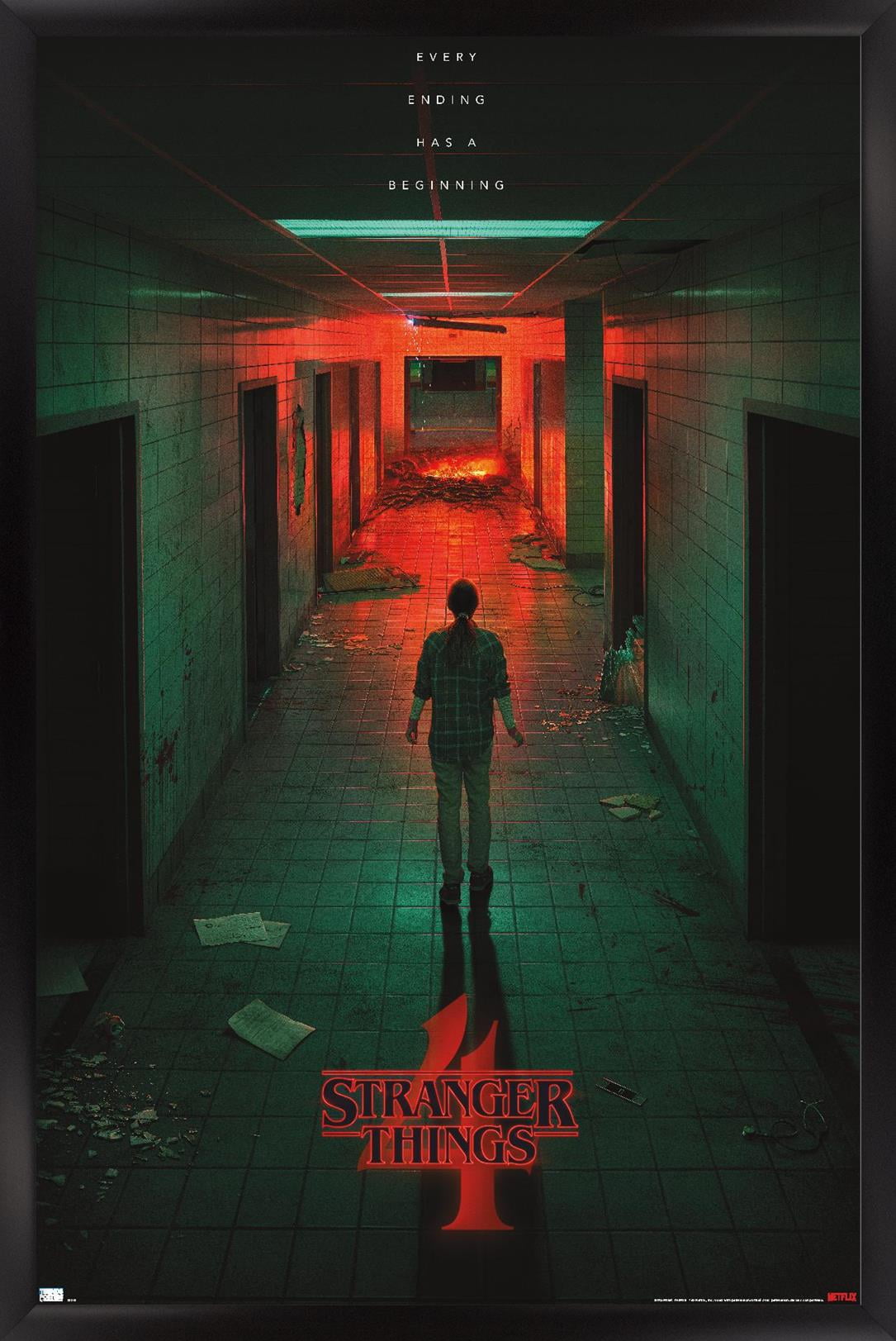 Netflix Stranger Things Season 4 Hawkins Lab Teaser 16 5 In X 24 25 In Framed Poster By Trends International Walmart Com