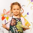 thumbnail image 3 of Pioneer Flower Floral Print Pattern Kids Aprons for Girls and Boys,Adjustable Neck Strap Toddler Aprons for Kids Cooking Baking, 3 of 7