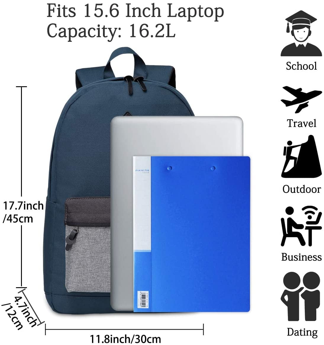 vaschy unisex classic lightweight backpack