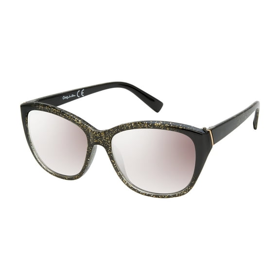 Circus NY by Sam Edelman Women's CC484 Sparkle UV400 Protective Cat Eye Fashion Sunglasses, 65mm