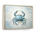 thumbnail image 2 of Designart "Impression Of Blue Crab In Minimalism" Crab Floater Framed Canvas Wall Art, 2 of 5