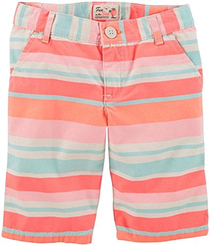 SUMMER GYMBOREE Bright & Beachy Shorts Pink/Orange/Green/Plum Stripes 4 5 6 NEW 