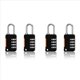 thumbnail image 1 of 4 Uds. Candado con Combinación de Números de 4 Dígitos, Candado Impermeable para Exteriores, Cerradura Codificada de Seguridad para Maletas y Equipaje, 1 of 7