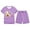 Purple, variant on CAIXIA Girls 2 Piece Outfits Size 14-16 Easter Holiday Printed Short Sleeve Top and Shorts Pajama Set for Kids Girls and Boys Outfit,9-10 Years