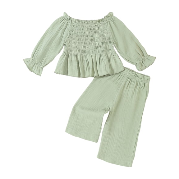 Toddler Boy Girls Clothes Kids Long SleeveT-Shirt and Elastic Prints Outfit 2 Piece Sweatsuit Set Cartoon Print 2PCS Set Pajamas & Dailywear Set 2PC Long Sleeve Pajamas Set