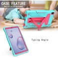 thumbnail image 4 of EpicGadget Samsung Galaxy Tab A 8.4 (2020) Case, Heavy Duty Shockproof Rugged High Impact Protective Cover Case with Kickstand for Galaxy Tab A 8.4 Inch (SM-T307) 2020 Released (Teal/Pink), 4 of 5