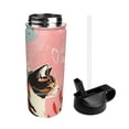 thumbnail image 2 of Sikiie Colorful Cat With Flowers Print 18OZ Insulated Straw Cup, Portable Leak-proof Sports Water Bottle, Stainless Steel Water Cup Suitable for Home and Outdoor, 2 of 8