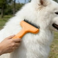 thumbnail image 4 of Pet Supplies Grooming Brush for Cats and Dogs - Self Cleaning Metal Comb Detangling and Dematting Tool for Long Easy Undercoat Removal One Click Release, 4 of 5