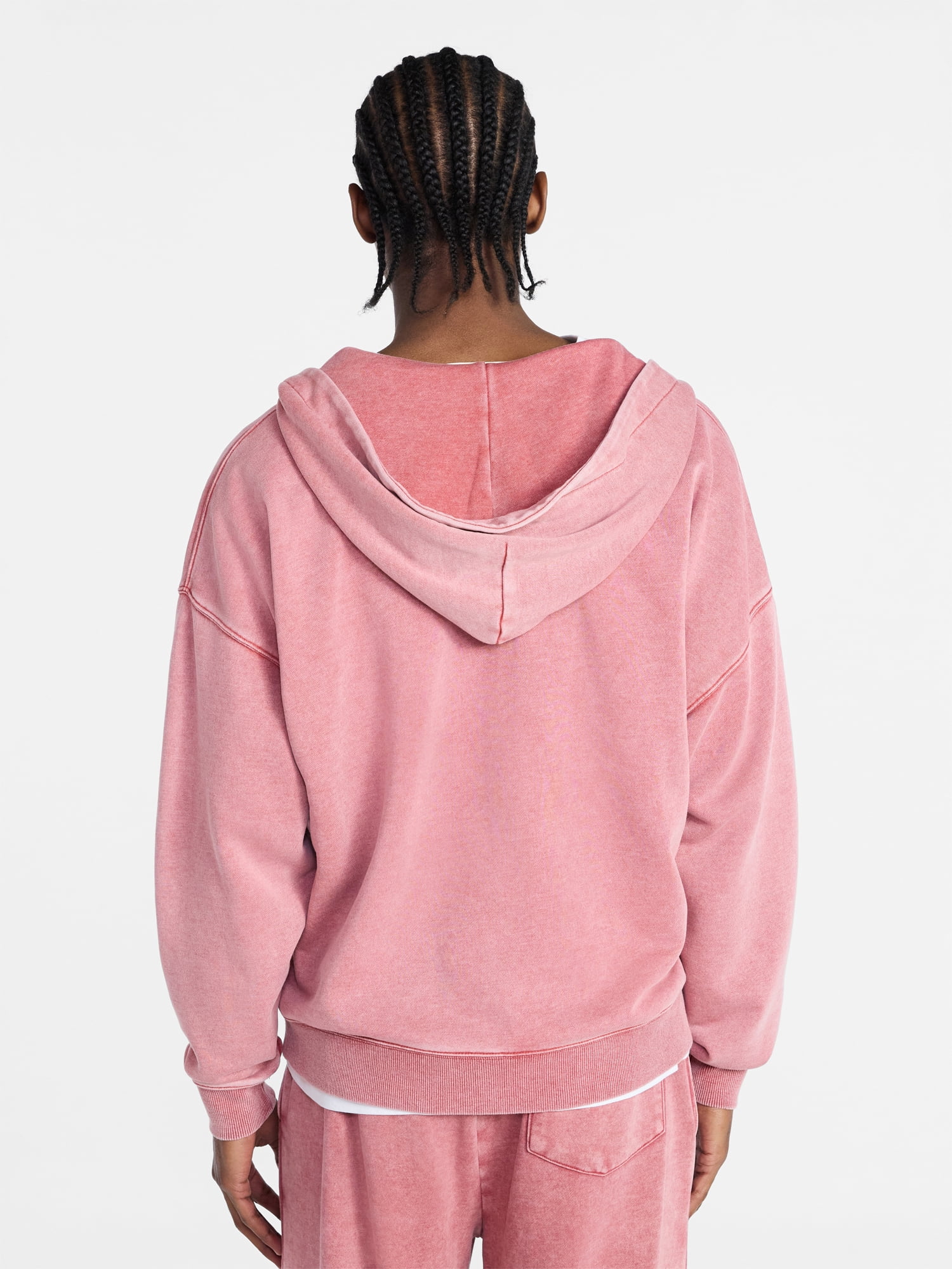 No Boundaries Zip Hoodie with Long Sleeves, Men's XS-4XLT