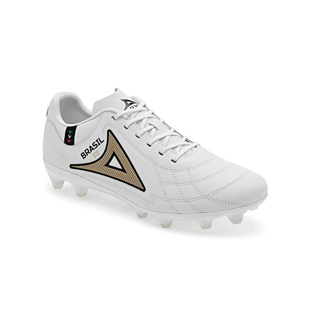 Tenis de Futbol Pirma Tachos Tachones 3052 Brasil Hombre Blanco/Dorado